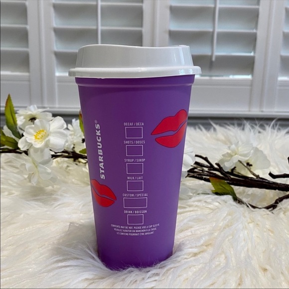 💋 NWT Starbucks 2021 Valentine Day Set - 1 Pink Lips Mug & 1 Color Changing Cup - Picture 7 of 7